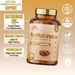Nattokinase 120 Capsules | 200 MG 4000 FU Per Capsule | 100% Natural Vegan Non-GMO | Protein Enzyme from Japanese Natto | New & Improved Formula | 4 Months Supply - Image 3