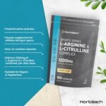 L Arginine and L Citrulline 1200mg Capsules | 180 Count | Amino Acids | Supplements for Men and Women | Suitable for Vegans & Vegeterians | by Horbaach - Image 3