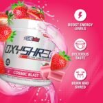 EHPlabs OxyShred Thermogenic Pre Workout Powder & Shredding Supplement - Clinically Proven Pre Workout Powder with L Glutamine & Acetyl L Carnitine, Energy Boost Drink - Cosmic Blast, 60 Servings - Image 4