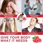 Liquid Vitamin B Complex Supplement, B Vitamins Complex - Vitamin B12 B1 B6 Niacin & Folate, 60ml, Raspberry Flavour - Supports Brain Heart Function, Elevates Mood & Energy Levels - Image 4