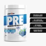 Per4m Pre Workout Powder | Intense Pump, Sustained Energy & Mental Focus | L-Citrulline, Beta Alanine & Caffeine & Added Hydration (570g, Blue Raspberry) - Image 3