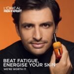 L'Oréal Men Expert Vitamin C Shot Serum: Pure Vitamin C for Men's Skin. Brightens, Smooths, and Refreshes Dull & Tired Skin. Non-greasy, Non-sticky, even on beards. 30ml - Image 3