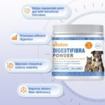 DigestiFibra Powder for Dogs & Cats – Natural Fibre Powder Supplement for Gut Health, Anal Glands & Scooting Relief – Prebiotic & Probiotic Digestive Treats – Fibre Supplement for Dogs & Cats - Image 3