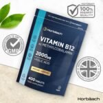 Vitamin B12 Tablets High Strength 2000mcg with Folic Acid | 400 Count | Vitamin B12 as Methylcobalamin | Vegan Supplement | by Horbaach - Image 5