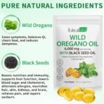 1 Pack Oregano Oil Supplement, Oil of Oregano Softgels, Organic Oregano Oil Supplement Capsules, 2 in 1 6000mg Oil of Oregano with Black Seed Oil - Image 3