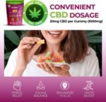 High Strength CBD Gummies 1000mg, 20mg x 50 Gummies, HIGH Strength CBD Gummy Bears, 1000mg Total CBD, THC Free, Best UK CBD Gummy Bears, for Pain Relief, Stress Relief & Better Sleep - Image 5