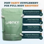 After Party Recovery Capsules | Wonky Rebalance + Restore | Wake Up Fresh Not Wrecked | NAC, Electrolytes, B Vitamins | Night + Morning Formula | 10 Servings - Image 4