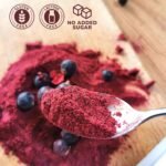 Freeze Dried Blackcurrant Powder | XL 300g Pure Natural Blackcurrants Fruit Milled to Fruit Powder | Make Smoothies or Bowls, similiar Superfood Like Aronia, Acai Berry Powder | ZingyZoo - Image 4