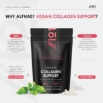 Vegan Collagen Supplements for Women & Men - High Strength 90 Capsules (3 Months Supply) - with Biotin, Lysine, Bamboo Silica, Zinc, Vitamin C, E & A - by Alpha01 - Image 3