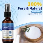 Magnesium Spray, Magnesium Oil for Feet, Pure Magnesium Oil Spray for Sleep, Topical Magnesium Spray, 100% Pure and Organic, Glass Bottle, Travel Size 60ml - Image 3
