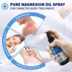 Magnesium Spray, Magnesium Oil for Feet, Pure Magnesium Oil Spray for Sleep, Topical Magnesium Spray, 100% Pure and Organic, Glass Bottle, Travel Size 60ml - Image 4