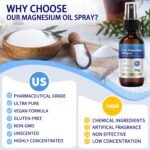 Magnesium Spray, Magnesium Oil for Feet, Pure Magnesium Oil Spray for Sleep, Topical Magnesium Spray, 100% Pure and Organic, Glass Bottle, Travel Size 60ml - Image 6
