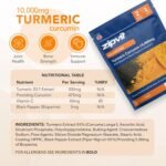 Zipvit Turmeric Tablets 10,000mg Providing 95% Active Curcumin with Bioperine Black Pepper & Vitamin C, 60 Vegan Tablets, 1 a Day, 2 Month Supply - Image 6