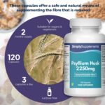 Pure Psyllium Husk Capsules | Supports Digestive Health & Fibre Intake | 120 Capsules = 40 Days Supply | Manufactured in The UK in Accordance with GMP Standards - Image 4
