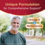 Seven Seas Omega-3 and Multivitamins Man 50plus, 30-Day Duo Pack, with B Vitamins and Calcium, 30 Omega-3 Capsules and 30 Multivitamin Tablets - Image 5