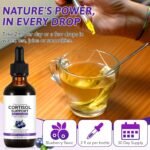Cortisol & Stress Support Supplement Drops for Adults with Ashwagandha, L-Theanine & Magnesium, Natural Blueberry Flavour, 60ml - Image 4