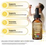 Maca Root Liquid Drops with with Ashwagandha, Fenugreek, Beet Root and L-Arginine - High Strength 60ml Vegan for Energy Support for Women & Men - Support Mood, Energy & Fitness - Image 3