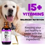 Dog Multivitamin Drops 15 in 1 - Vitamin & Natural Supplements- Helps with Hip & Joint, Immune System, Skin & Coat, Gut Health. 60ml - Image 4