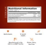 Codeage ADK Vitamin Supplement, Vitamin A, Vitamin D3 Cholecalciferol 2000 IU, Vitamin K2 (Menaquinone-7), 6-Month Supply A D K Vitamins - Support Bones, Teeth, Vision, Immune System - 180 Capsules - Image 3