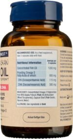 Wiley's Finest Wild Alaskan Fish Oil Prenatal DHA - 720mg EPA and DHA Omega-3s for Pregnant Women and Nursing Mothers - 60 Softgels (30 Prenatal Vitamin Servings) - Image 3