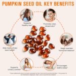 Pumpkin Seed Oil Capsules, 2 in 1 Pumpkins Seed Oil for Hair Growth,100% Natural Cold Pressed,Naturally Rich in Essential Fatty Acids,Skin Supplement,Cold Pressed,Non-GMO,Gluten Free 300 Softgels - Image 3