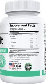 DigestIt Digestive Enzymes | Multi-Enzyme Formula with Amylase, Protease & Lipase | Increase Energy & Reduce Gas, Bloating & Indigestion | Non-GMO | 50 Capsules - Image 4