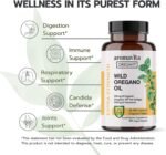 Vegan Wild Oil of Oregano Capsules Organic, 86-90% Carvacrol - Immune and Digestive Support, Natural Antioxidant, Vegan, Non GMO, 60 Capsules (60 sofgels/1 Package) - Image 3