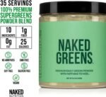 NAKED Nutrition Super Greens Powder Greens Supplement - Only 10 Premium Ingredients - Vegan, Non-GMO, Prebiotic and Probiotic - 35 Servings - Image 3