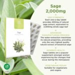 Healthspan Sage 2,000mg (120 Tablets) | Women's Health | Natural Extract of Botanical Sage | Vegan - Image 3