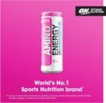 Optimum Nutrition Essential Amino Energy + Electrolytes, Ready to Drink Sugar Free EAA Energy Drink with Electrolytes and Caffeine, Workout Supplement for Men and Women, Pink Lemonade, 24x250 ml - Image 3