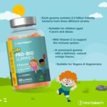 Happy Gut Gummies Kids 2.5 Billion CFU | 60 Count | ProBio Gut Health Supplement | Natural Orange Flavour | Kids Complex with Vitamin C | Vegan | by Horbaach - Image 3