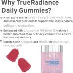 Nutriburst - TrueRadiance Collagen Support Gummies for Healthy Hair, Skin & Nails - Biotin (100µg), Hyaluronic Acid (50mg), Vitamin A (400µg) + Vitamin C (80mg) - 60 Gummies 1 Month Supply - Image 3