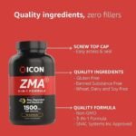 ICON Nutrition ZMA Supplement - 1500mg Per Serving, Sleep Vitamin Supplement, 3-in-1 Formula, Better Sleep Performance, Muscle Strength, Zinc, Magnesium and Vitamin B6-90 Tablets (1 Month Supply) - Image 3