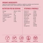 BodyMe Organic Vegan Red Powder - Vegan Super Reds Blend with Blueberry, Cranberry, Acai and Other Organic Ingredients - Quick & Easy Nutrients, (30 Servings, 270g) | UK - Image 4