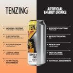 TENZING Super Natural Energy Drink, Fiery Mango, 160MG Caffeine, Vitamin D, Magnesium, Mushrooms, Plant Based, Vegan, & Gluten Free, 500ml (Pack of 12) - Image 4