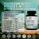 Magnesium 5-in-1 Capsules – 120 Capsules | 60-Day Supply | Glycinate, Citrate, Malate, Oxide, Lactate + Taurine | High Strength | Muscle, Energy, Sleep Support - Image 4