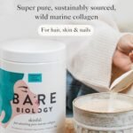 Bare Biology Pure Skinful Marine Collagen Powder - 5,000mg of Pure, MSC-Certified Marine Collagen per 5g Serving - Type I Hydrolysed Collagen Peptides - Supports Skin, Hair, Nails, Joints & Bones - Image 3