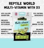Multi Vitamin with D3 100g | Tortoise, Bearded Dragon, Calcium, D3 - Image 4