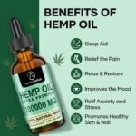 Premium Natural Oil 100000mg, 100% Natural Ingredients, Enrich Omega 3-6-9, Improve Sleep, GMO-Free (60 ml (Pack of 2)) - Image 3