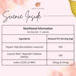Sea Kelp 500 mg with Iodine, High Strength Vegan Supplement for Thyroid Support and Skin, Soil Association Organic and Made in UK, 60 Capsules (2 Months Supply) - Image 3