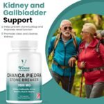 Vinco Chanca Piedra Capsules - Stone Breaker -1600mg – 120 Capsules - Peruvian Source - Kidney Stone Crusher Gallbladder Support - Dissolve, Flush & Cleanse - Made in The UK - Image 4