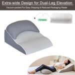 Orthopedic Bed Wedge Pillow with Removable Crescent Pillow - Support for Sleeping, Sitting, Acid Reflux & Post-Surgery Recovery - Adjustable Neck, Back & Elbow Cushion - White & Grey - Image 5