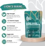 Noble Nature Lion’s Mane & Ashwagandha KSM-66 4-in-1 Adaptogen & Nootropic Supplement with Zinc Bisglycinate & Vitamin B1 – Brain, Focus & Calm Support – Made in The UK – 90 Capsules - Image 7