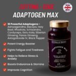 Adaptogen Max, Premium Quality, Unique Blend of 10 Powerful Adaptogens, 60 Capsules, Stress Relief, Energy Booster, Endurance & Stamina, 100% Natural, No Nasty Additives - Image 4