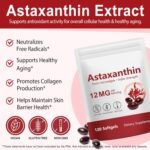 Astaxanthin Supplement 12mg - 120 Softgels, Premium Astaxanthin Antioxidant Supplements, Fresh Microalgae Source | Supports Eye, Joint, Internal Circulation, Skin Health & Natural Tanning - Image 3