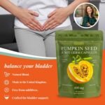 Pumpkin Seed and Soy Germ Capsules | Bladder Strength Supplements | High Strength 600mg Per Serving, 60 Capsules, Vegan & Gluten Free, Made in The UK - Image 3