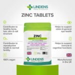 Lindens Zinc Citrate 50mg - 100 Vegan Tablets - Immune Function, Fertility, Healthy Bones, Vision, Hair, Nails and Skin - Made in The UK | (3+ Months Supply) | Letterbox Friendly - Image 3