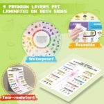 6 Pcs Healthy Food Chart 11"X17" Vitamin and Mineral Nutrition Poster Unframed Fruits and Vegetables Vertical Poster for Kitchen School Classroom Office Wall Decor - Image 4