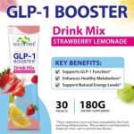 GLP-1 Booster Drink Mix, Strawberry Lemonade Flavor, 30 Packets Control Appetite and Cravings | Great Tasting Metabolic Support - Image 3