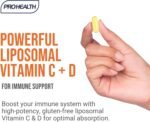 ProHealth Liposomal Vitamin C 2000mg + Vitamin D3 400IU - High Absorption Softgels | Immune Support, Antioxidant, Collagen & Bone Health | Non-GMO, Gluten-Free, Made in UK, 30-Day Supply - Image 3